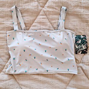 Kortni Jeane crop swim top women's medium